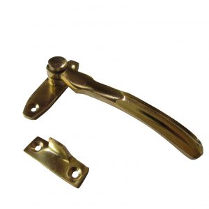 Polished Brass Casement Window Handle & Wedge